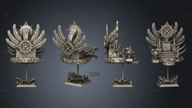 AGOSTO CUATL LORD ETERNAL KING BACK PALANQUIN stl model for CNC