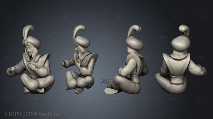 Aladdin and Jasmine 3d stl for CNC