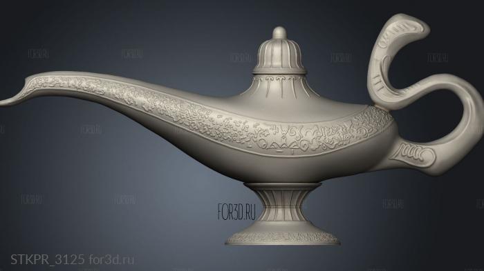 Aladdin Magic Lamp 3d stl for CNC