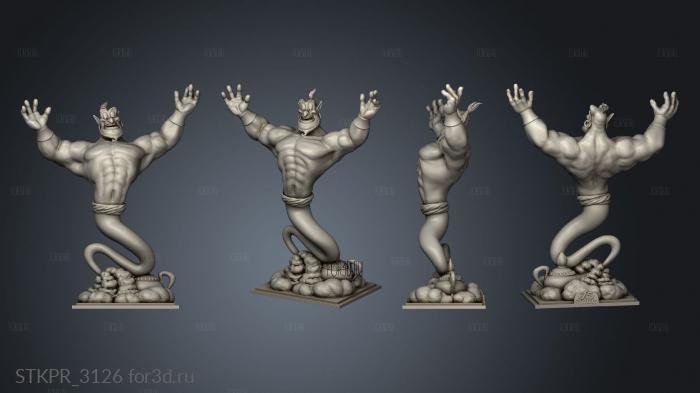 aladdin genie 3d stl for CNC