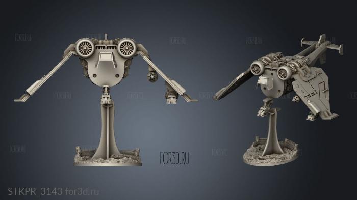 Altivon Core and Battalion hurricane gunship 3d stl for CNC