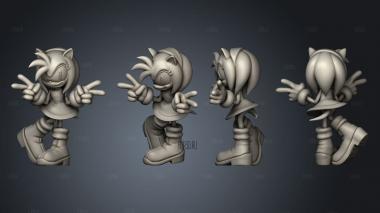 Amy Rose Sonic The Hedgehog stl model for CNC