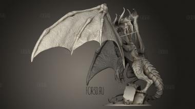 Древний Зеленый Дракон Верхом на Лошади 3d stl модель для ЧПУ