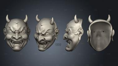 Ancient Japan Theater Mystery Masks stl model for CNC