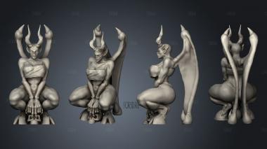 anesh Daemon succubus stl model for CNC