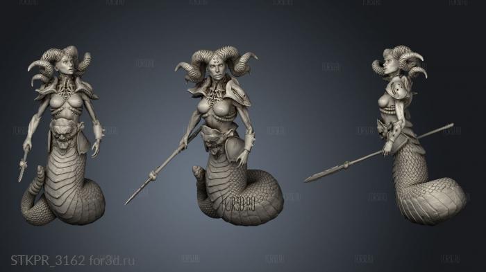 anesh Lamia Snake Princess Thickers 3d stl for CNC