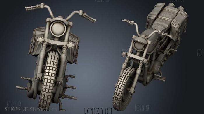 Anika and Motor Figure Bike Back 3d stl for CNC