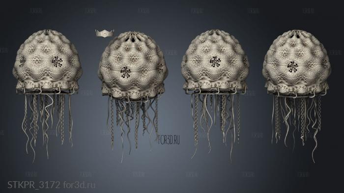 Animal Jellyfish Lamp lampshade 3d stl for CNC