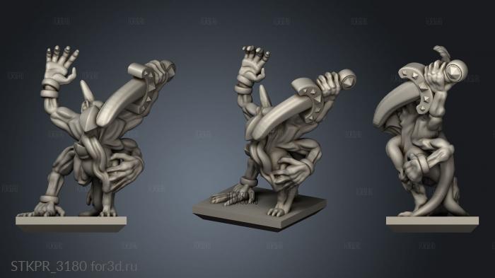Ankylo Daemon Big Flame 3d stl for CNC