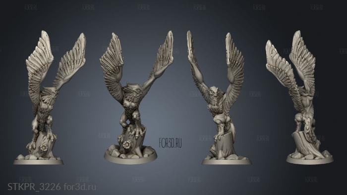 Plains harpy 3d stl for CNC