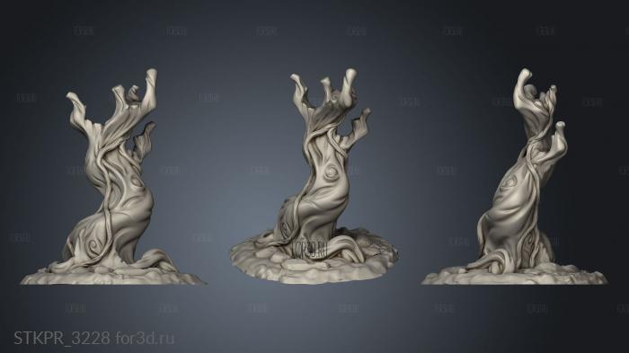 Plains tree curvy 3d stl for CNC