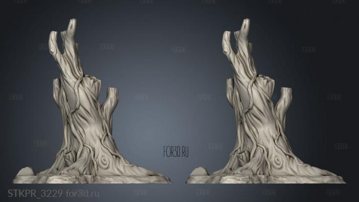 Plains tree 3d stl for CNC