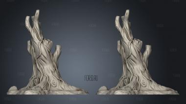 Plains tree stl model for CNC