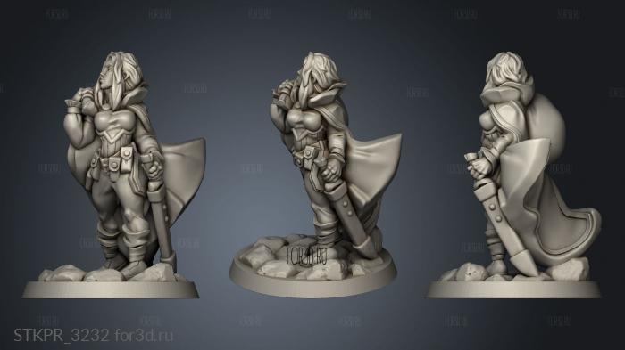 Arbiter Heroes the realm thief female 3d stl for CNC