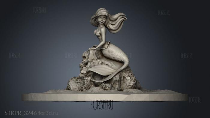 Ariel 3d stl for CNC