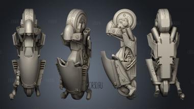 AKIRA BIKE MALE RIDER MODULAR stl model for CNC