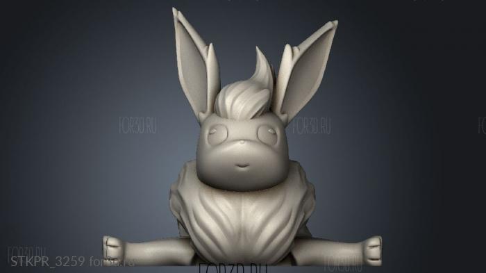 Eeveelution Flareon 3d stl for CNC