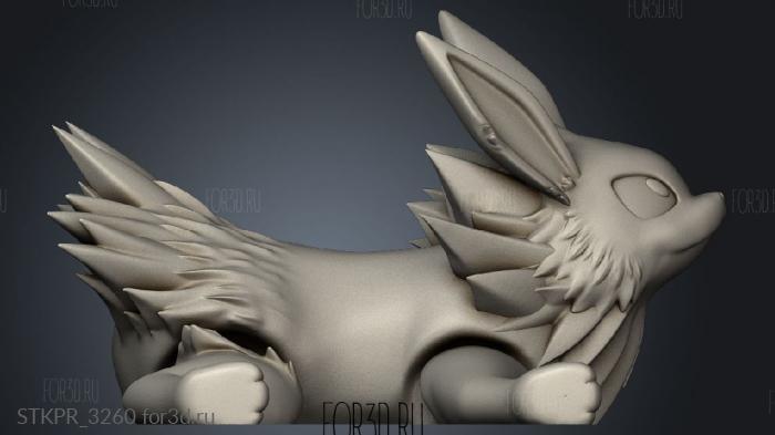 Eeveelution Jolteon 3d stl for CNC