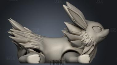 Eeveelution Jolteon stl model for CNC