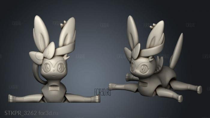 Eeveelution Sylveon 3d stl for CNC