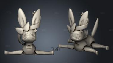 Eeveelution Sylveon stl model for CNC