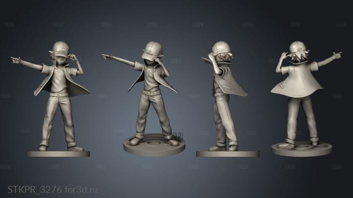 Ash Ketchum 3d stl for CNC