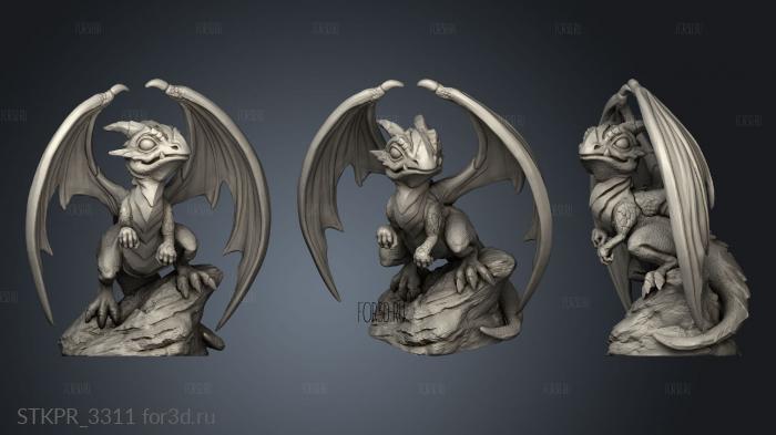 Baby Dragon 3d stl for CNC