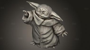 Дыра силы Бэби йоды,дыра 3d stl модель для ЧПУ