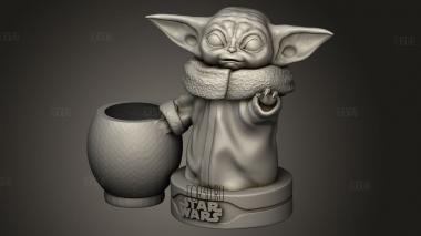 Малышка йода мацетеро импресьонес 3d stl модель для ЧПУ
