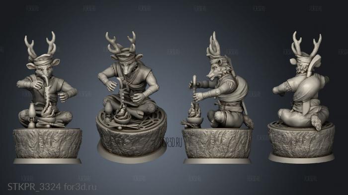 Back Deerfolk Warlock RP Basic 3d stl for CNC