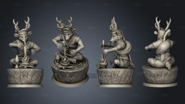 Back Deerfolk Warlock RP Basic stl model for CNC