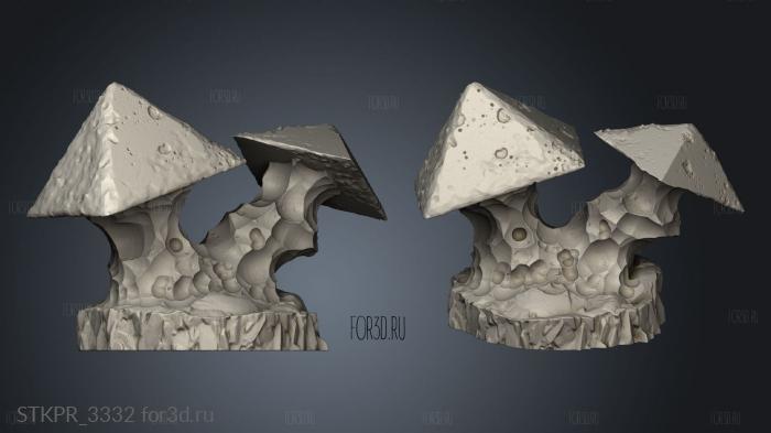 Backer Gifts Pyramid Mushrooms 3d stl for CNC