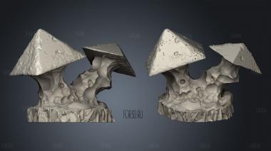 Backer Gifts Pyramid Mushrooms stl model for CNC