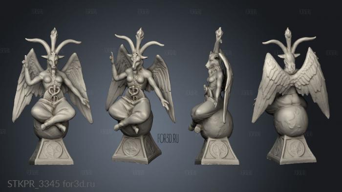 baphomet statue 3d stl for CNC