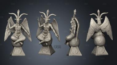 baphomet statue stl model for CNC