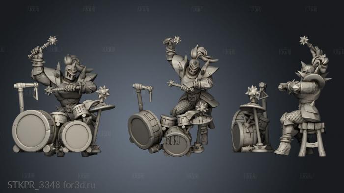 Bardic Beatdown Battle the Bands Bards Steel Iron Maiden Drums 3d stl for CNC