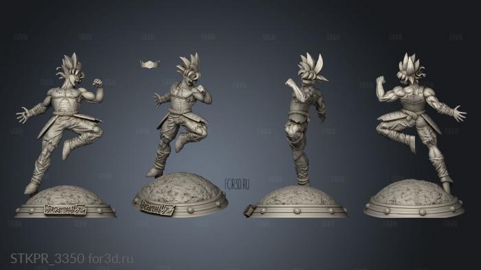 Bardock Dragon Ball power 3d stl for CNC