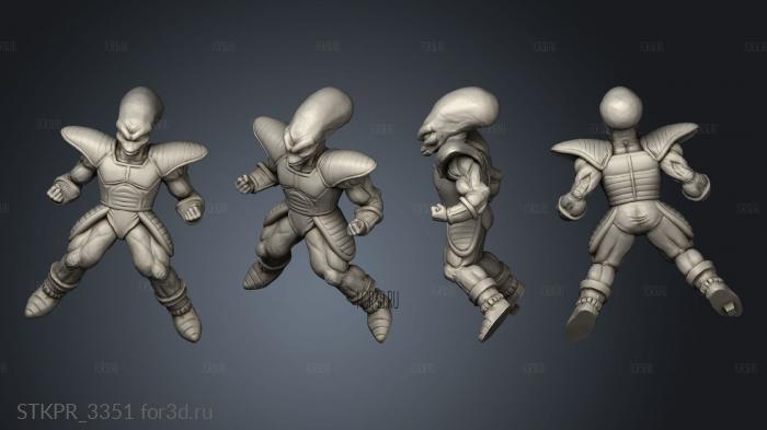 Bardock On Planet 3d stl for CNC