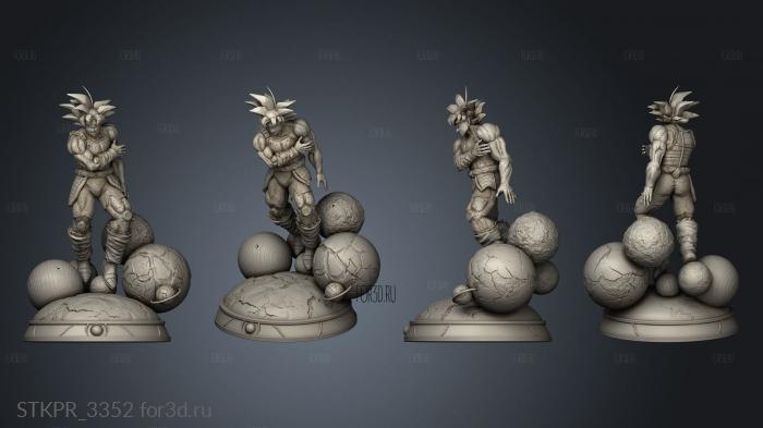 Bardock On Planet 3d stl for CNC