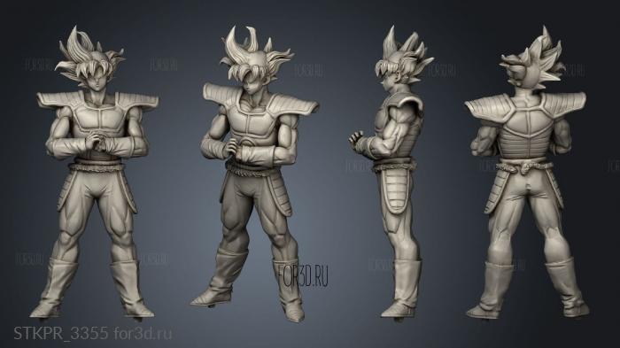 Bardock psula PADRE GOKU el padre de goku Bota 3d stl for CNC