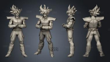 Bardock psula PADRE GOKU el padre de goku Bota stl model for CNC