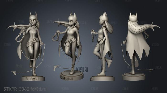 Batman Batgirl Gadha 3d stl for CNC