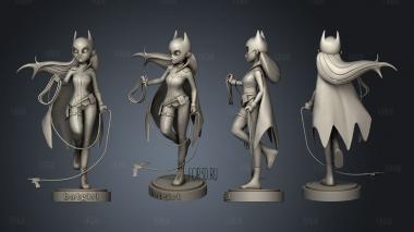 Batman Batgirl Gadha stl model for CNC