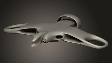Боевой Космический корабль 3d stl модель для ЧПУ