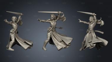 Battlemages and Spellblades Female Mage stl model for CNC