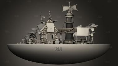 Пляжный Домик 3d stl модель для ЧПУ