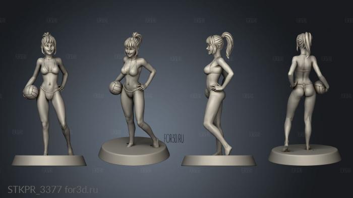 Beach Volleyball 3d stl for CNC