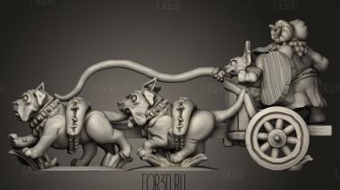 Колесница клана зверолюдей 3d stl модель для ЧПУ