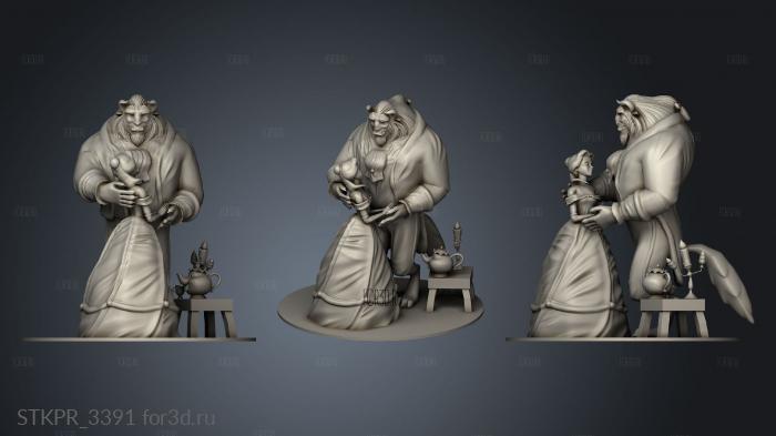 Beauty and the Beast Bellebas 3d stl for CNC