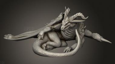 Золотой Большой Дракон 3d stl модель для ЧПУ